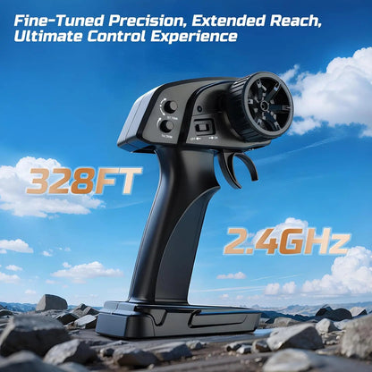 DEERC 9309E 4WD RC Monster Truck – 40KM/H High-Speed Off-Road Car with 2 Batteries & Waterproof Design