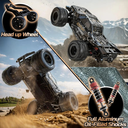 DEERC 9309E 4WD RC Monster Truck – 40KM/H High-Speed Off-Road Car with 2 Batteries & Waterproof Design