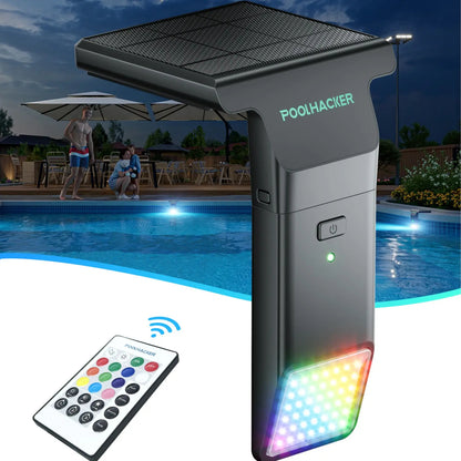 Solar Pool Lights for Above Ground Pools – RGB Color Changing Waterproof Poolside Light with Remote Control