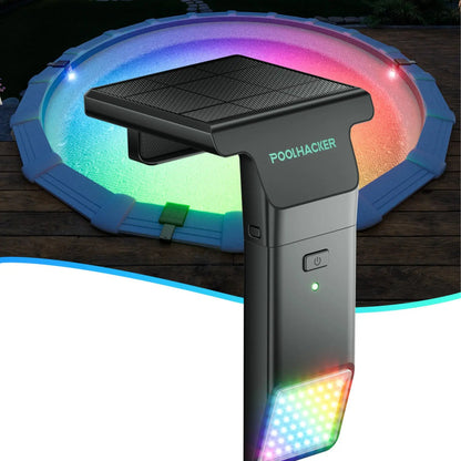Solar Pool Lights for Above Ground Pools – RGB Color Changing Waterproof Poolside Light with Remote Control