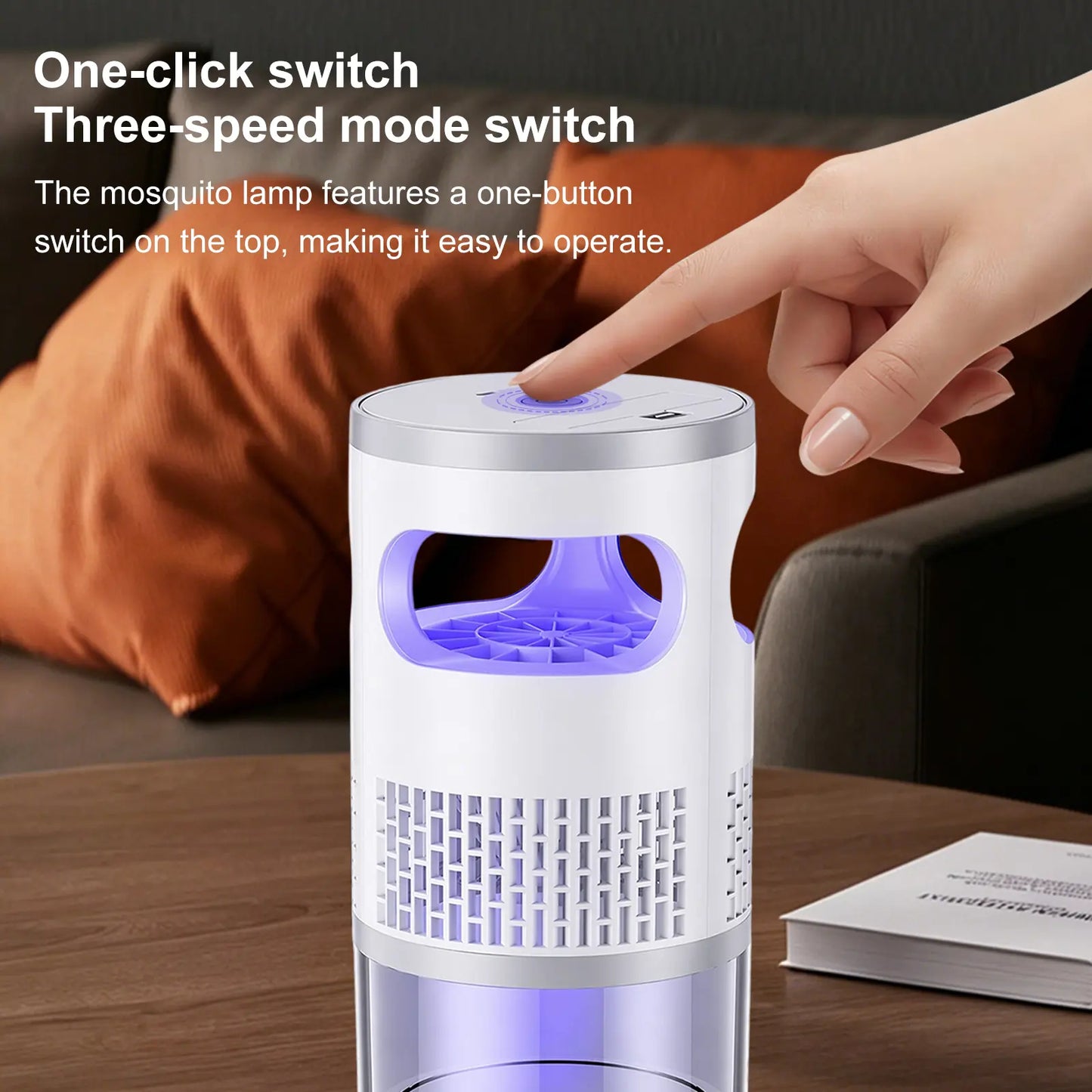 Indoor UV Mosquito Trap - Silent Suction Bug Catcher for Home & Bedroom