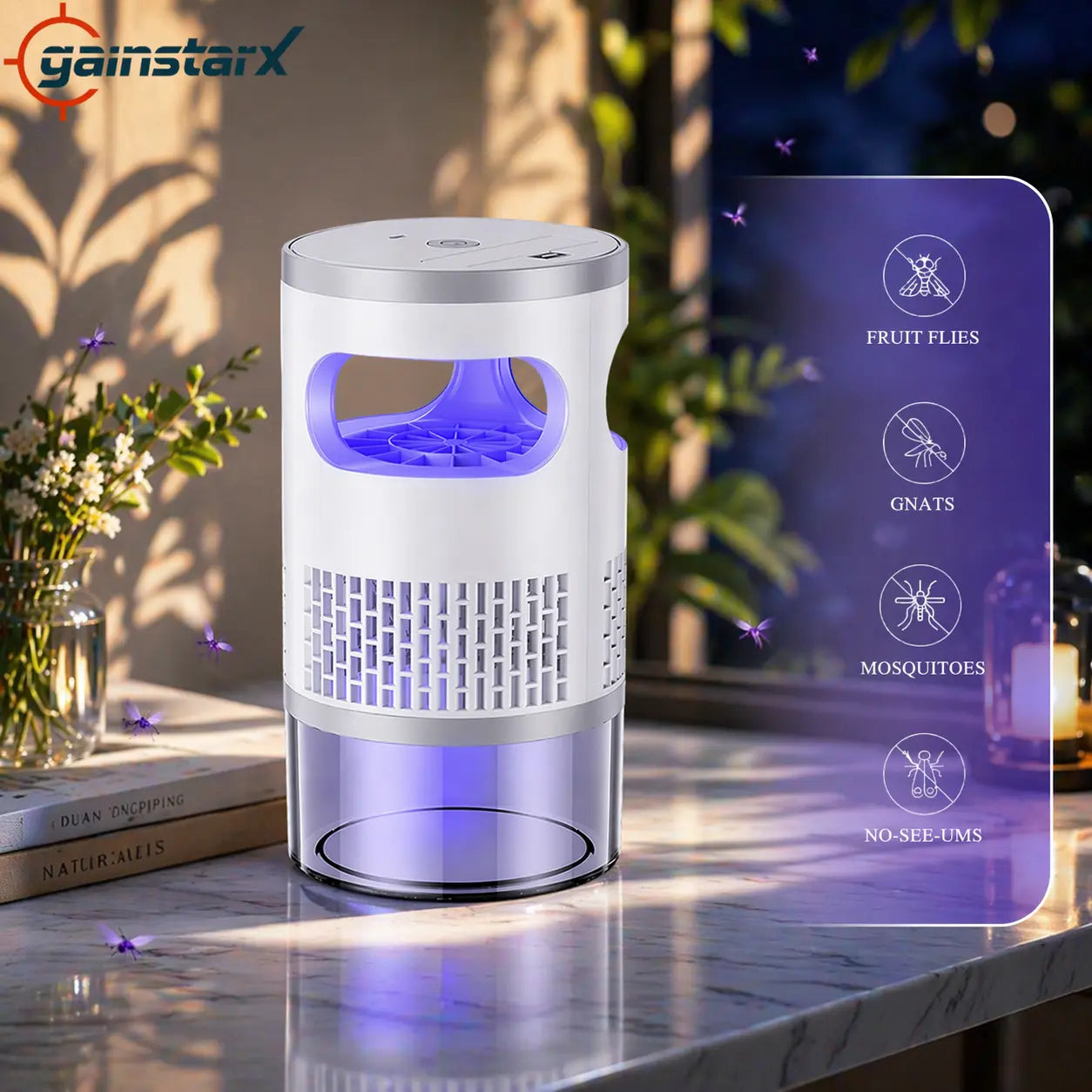 Indoor UV Mosquito Trap - Silent Suction Bug Catcher for Home & Bedroom