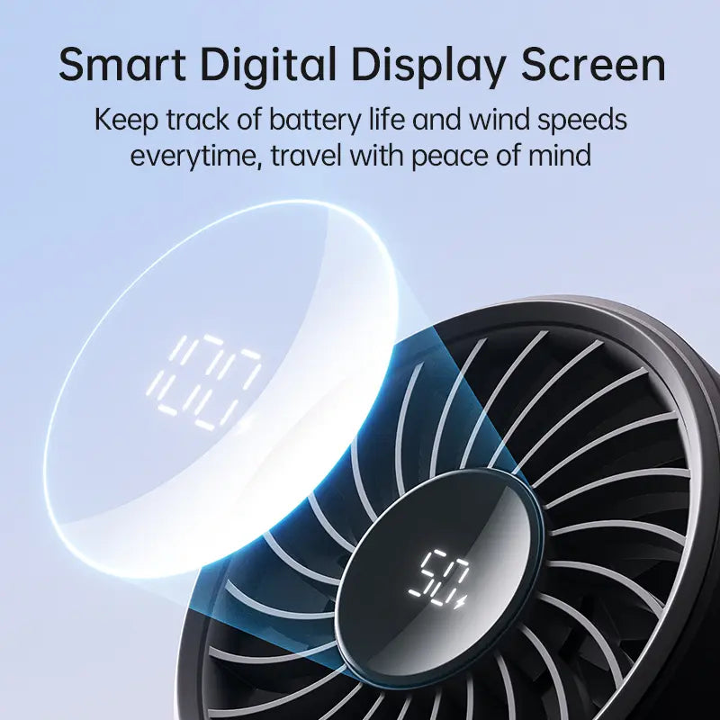 JISULIFE Portable Mini Fan 5000mAh, 150° Foldable USB Fan with 5 Speeds, 3-in-1 Handheld/Desk/Neck Strong Wind Fan, Lightweight Cooling for Travel & Concerts, Perfect Gift for Family & Friends