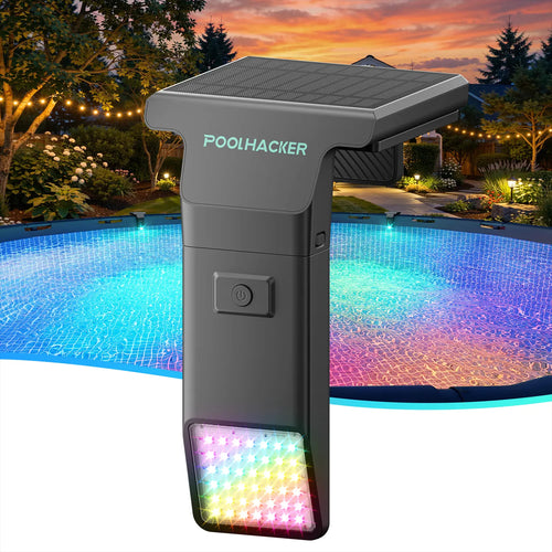Solar Pool Lights for Above Ground Pools – RGB Color Changing Waterproof Poolside Light with Remote Control