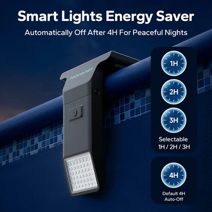 Solar Pool Lights for Above Ground Pools – RGB Color Changing Waterproof Poolside Light with Remote Control