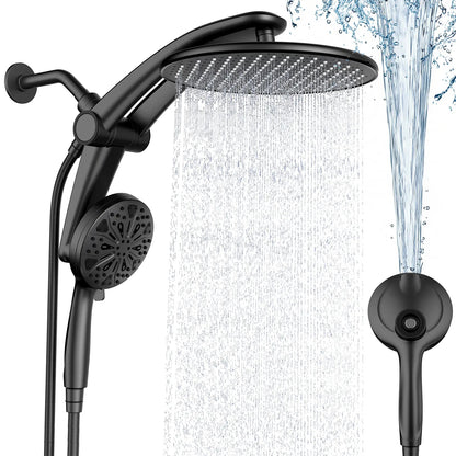 🔥 High Pressure Dual Rain Shower Head Combo – 3-Mode Handheld & Rainfall System | No Drill Installation | Luxury Bathroom Upgrade