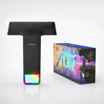 SANSI Solar Poolside RGB Light with Remote, Rechargeable Waterproof Submersible Pool Light for Inground & Above Ground Pools – Enhance Summer Pool Fun Father's Day Gift Ideas , Perfect Outdoor Decoration outdoorfun Summer Wins