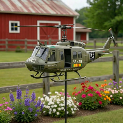 🎖️Vietnam Veteran UH-1 Helicopter Wind Spinner