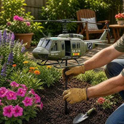 🎖️Vietnam Veteran UH-1 Helicopter Wind Spinner