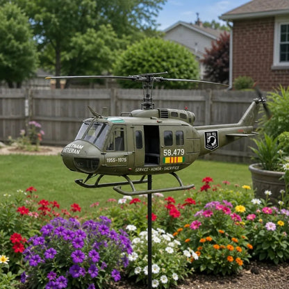 🎖️Vietnam Veteran UH-1 Helicopter Wind Spinner