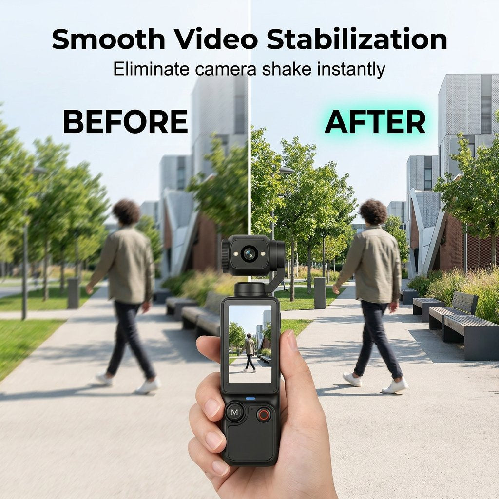 Xtra Muse™ Pro — 2.5K AI Pocket Camera with 180° Rotating Lens