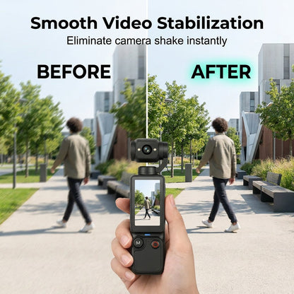 Xtra Muse™ Pro — 2.5K AI Pocket Camera with 180° Rotating Lens