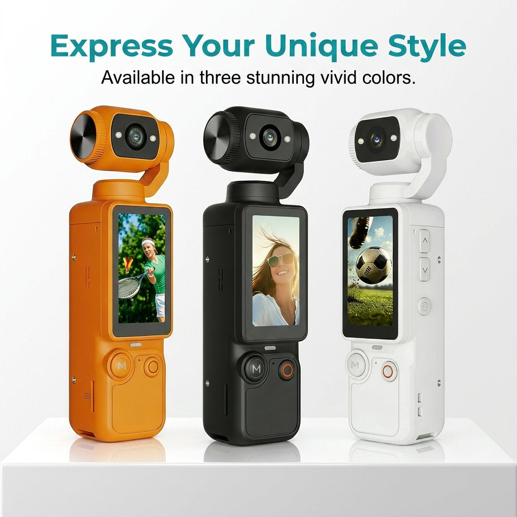 Xtra Muse™ Pro — 2.5K AI Pocket Camera with 180° Rotating Lens
