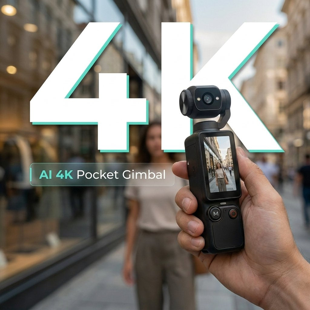 Xtra Muse™ Pro — 2.5K AI Pocket Camera with 180° Rotating Lens