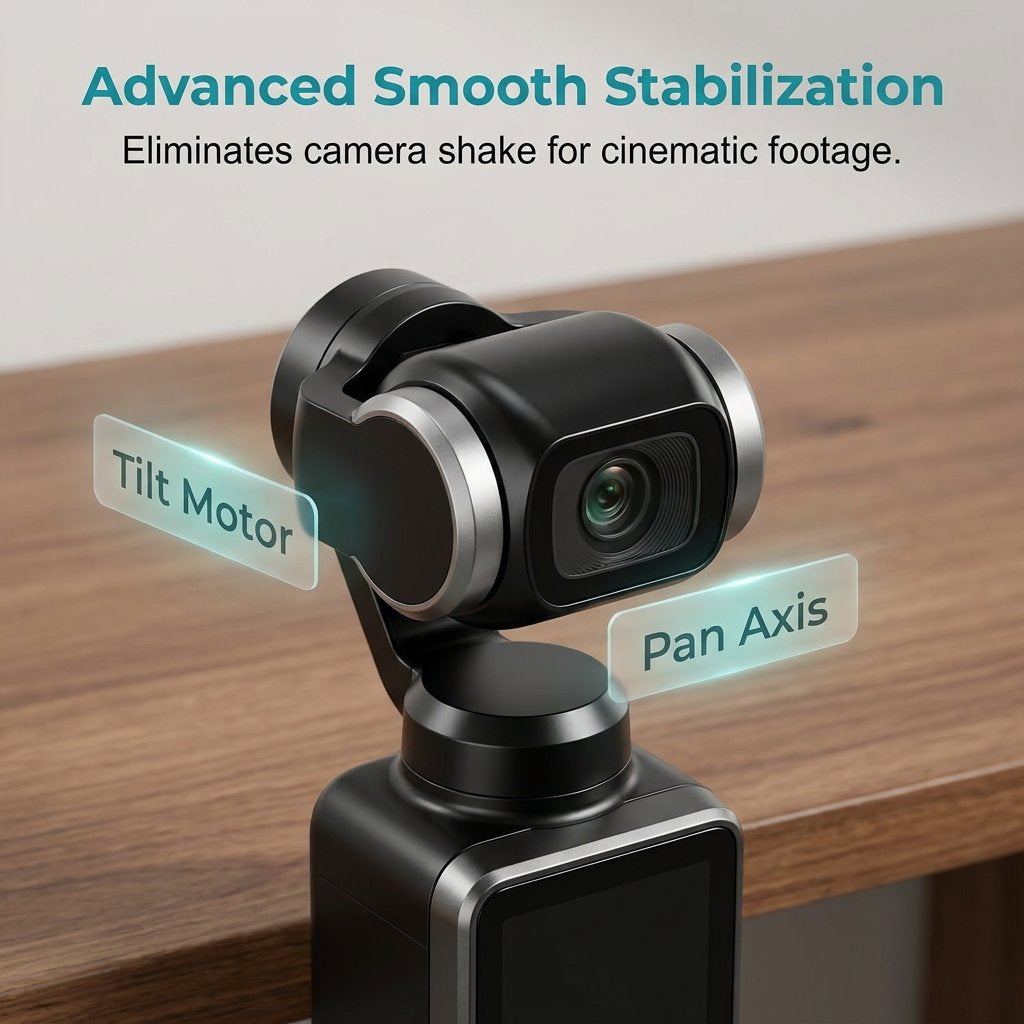 Xtra Muse™ Pro — 2.5K AI Pocket Camera with 180° Rotating Lens